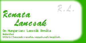 renata lancsak business card